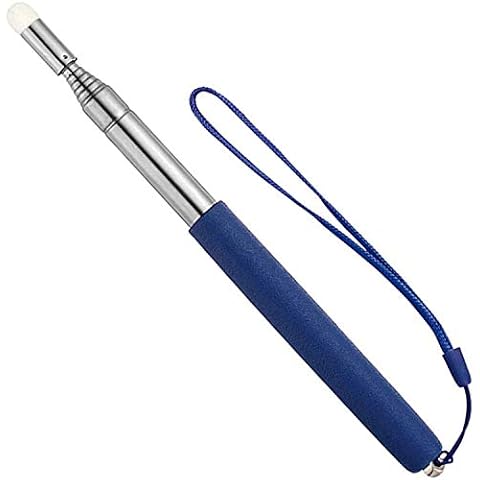 Telescopic Teacher Pointer Stick with Hand Lanyard, Teaching Pointer for Classroom, Hand Pointer Extendable Pointer Stick Retractable Pointer Handheld Presenter Whiteboard Pointer (Blue) Cover