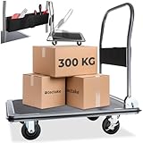 SOLUTION PARFAITE POUR VOS CHARGES LOURDES - Ce chariot de transport est conçu pour vous simplifier la vie ! Grâce à sa structure résistante en acier, vous pouvez transporter des charges lourdes comme des meubles, colis ou équipements sans effort. Son plateau roulant avec un tapis en caoutchouc antidérapant maintient vos objets en sécurité pendant le transport, même sur des surfaces lisses. Fini les tracas du déménagement !