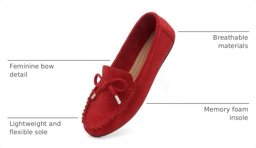 Image of Herstyle Loafers for Women - Slip-On Business Flats Shoes | Dressy Casual Walking Flats with Memory Foam Insole | Lightweight & Comfortable Moccasins for Office & Travel