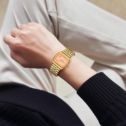 Image of Mens Watch, Luxury Casual Watches for Men, Waterproof Analog Quartz Watch - Men's Stainless Steel Watch with Stylish Rectangular Dial, Luminous Hands, Date & Day Display - Great Gift for Men