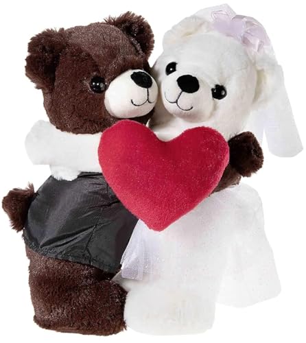 Heunec & Co.KG Pareja de Osos de Novios, Color Blanco/marrón