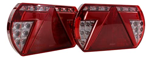 trailer parts4u Satz Lucidity 26095 Glo Trac LED Rückleuchte Anhänger 12V Rücklicht für Aspöck Multipoint Bajonett 5 - Polig (Set)