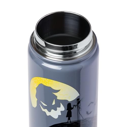 Image of Silver Buffalo Disney Nightmare Before Christmas, Steel Water Bottle, 20oz