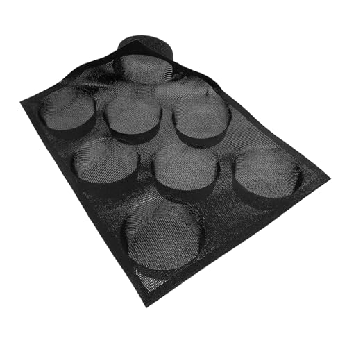 BEBEMOKO Burger Bun Silicone Baking Non Stick Cavity Bread Pan High Temperature Silicone for Easy Baking for Gluten Hamburger Buns and Muffins