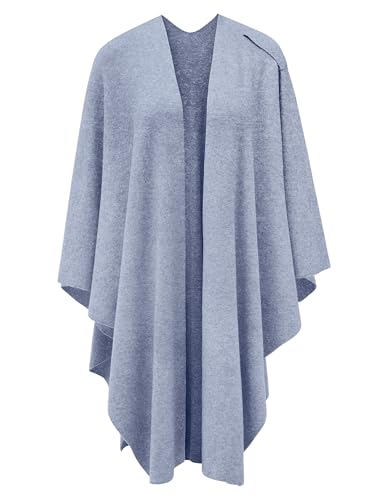 Image of PULI Womens Cross Front Poncho Shawl Wrap Elegant Wedding Formal Gift