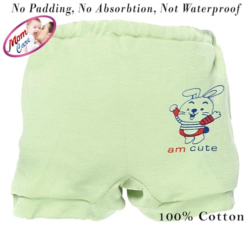 Image of MOM CARE Baby Cotton Panties Bloomers Drawer Girls Boys Unisex V Shape with Elastic Soft Pure Cotton for Baby Care Multi Colored(Combo Pack of 3)