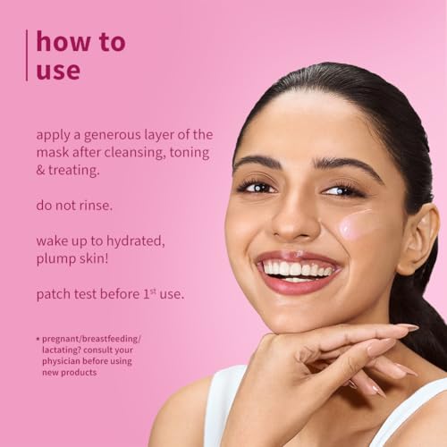 Image of Plum Bulgarian Rose & Hyaluronic Acid Frosted Sleeping Mask | Overnight Hydration| Mattifying sorbet texture | 50g