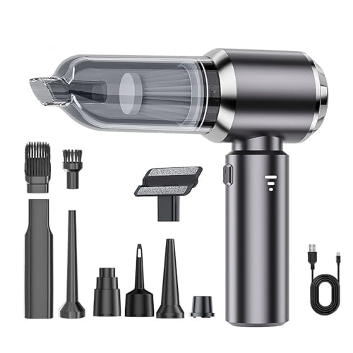 Fokayo Flexup V-21 Blower & Vacuum Three Speed Adjustment Functions Portable & Rechargeable High Power Handheld Cordless Vacuum for Car High Suction Power Wireless Brushless (Black)