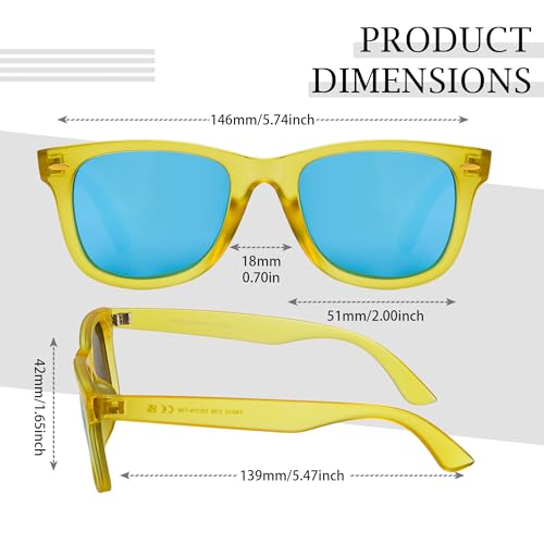 Image of SIPHEW Polarized Sunglasses for Women & Men - UV400 Mirrored Eyewear | Designer Unisex Fashion Sun Glasses w /Medium Fit,Suitable for Any Face Shape,Beach,Everyday Wear