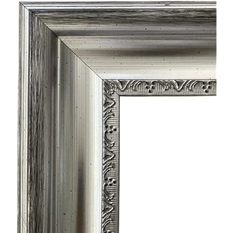 West Frames Stella Modern Vintage Ornate Wall Picture Frame 3" Wide (Silver, 16" x 20" Frame with Plexiglass & Backing Board) Cover