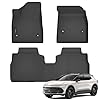 AUXKO Tapis de sol toutes saisons s'adapte à Chevrolet Equinox EV 2024 2025 2026 Doublure en caoutchouc TPE Equinox EV Accessoires Inodore Antidérapant Tapis 2 rangées Noir