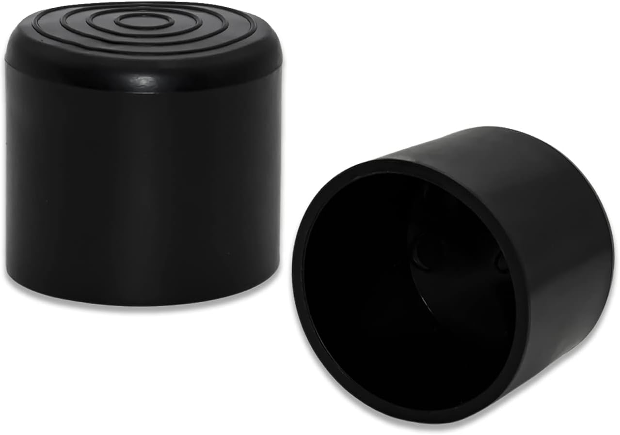 Flyshop 1-1/2", 38 mm Durable PVC Chair Leg Caps Floor Protectors Round Furniture Feet Covers Non-Scratch Reduce Noise, Black, 16PCS