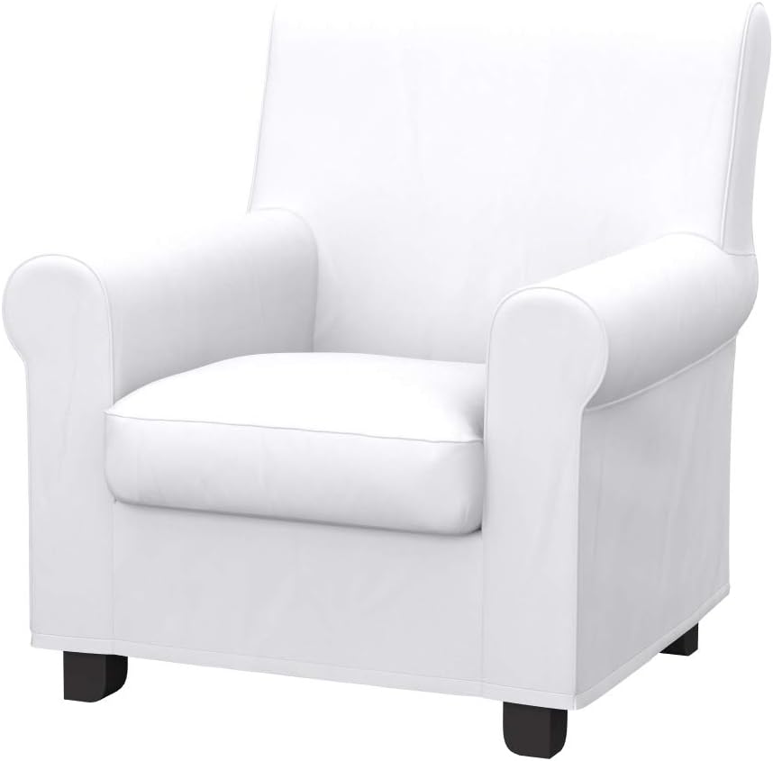 Soferia Replacement Compatible Cover for Gronlid Armchair, Fabric Eco Leather White
