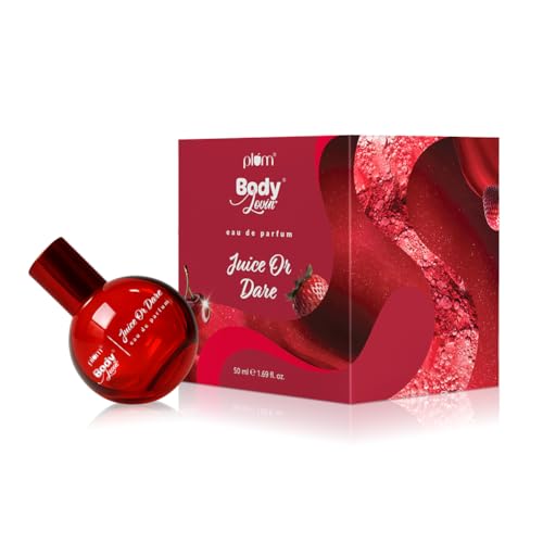 Image of Plum BodyLovin' Juice Or Dare Valentine-Ready Eau De Parfum | Long Lasting Gourmand fragrance with oriental blend of juicy red fruits & fizzy strawberries | Luxurious scent, Purse-Friendly | 50ml