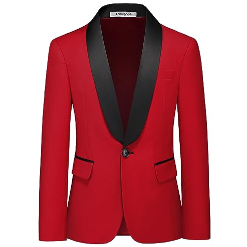 Image of Boy Suits 3 Piece Slim Fit Formal Suit Set with Tuxedo Jacket Vest Pants for Kids Wedding Ring Bearer Party
