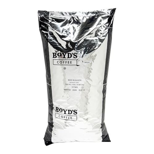 Café en grano Boyd's Red Wagon, 5 lb, tostado oscuro