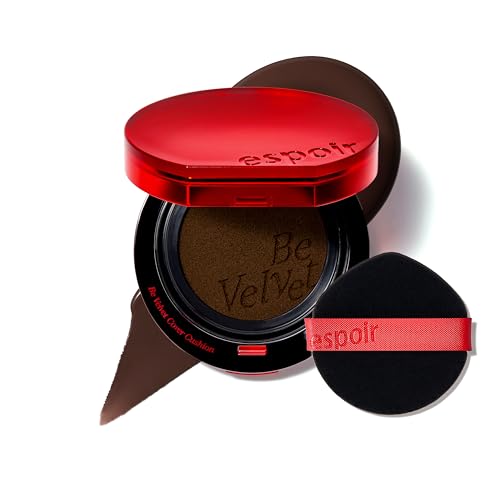 Image of ESPOIR Be Velvet Cushion Foundation #50 Java | Quick and Easy Coverage with Long-lasting Color by Zero Oxidation, Velvety Smooth Finish & Lightweight Formula, Vegan, Korean Makeup, 0.46 oz