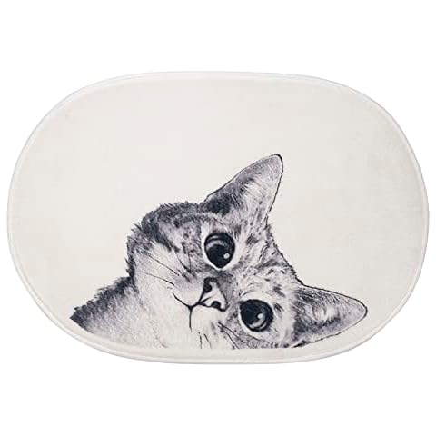 DECRAFTS Alfombra de Baño Antideslizante Cat 40 x 60 cm Cover