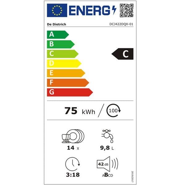 Lave-vaisselle 60cm 14 Couverts 42db Tout Intégrable - DCJ422DQX