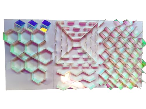 Image of CopesFuda Dichroic Mirror Wall Art - 3D Optical Illusion - Unique Decor for Living Room, Bedroom, Office,