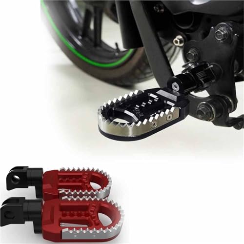 SOYTZBMK Motorrad Fußrasten Motorrad-Fußrasten Für Aprilia Dorsoduro 900 (2017, 2018, 2019, 2020, 2021, 2022, 2023) Vordere Fußrasten(Rosso)