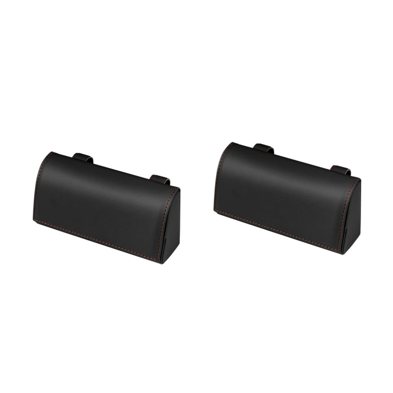 2piezas Estuche De Gafas De Sol para Coche Organizador De PU para Visera Caja De Almacenamiento Multifuncional para Gafas y Tarjetas
