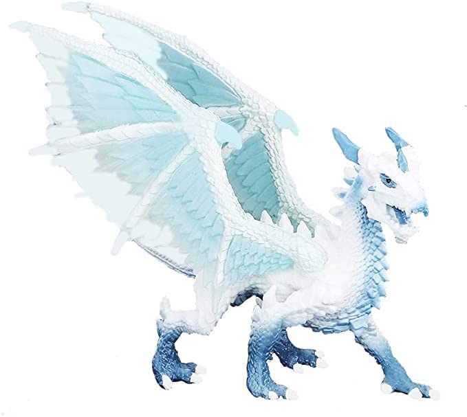 Ice Dragon Figurine, Ice Dragon Toys, Miniature Dragon Statue, for Kids Gift Animal Toys or Stocking Stuffed, Home Decoration