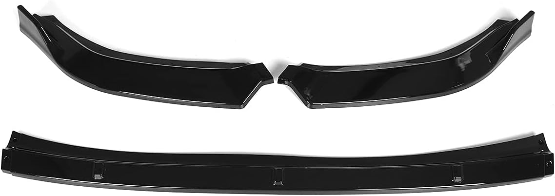 DIQON Front Splitter Splitter Lip Diffuser Spoiler, New 3 Connected Car Liptor Eyelet Deflector For Nissan For Qashqai 2019-2020, Glossy Black