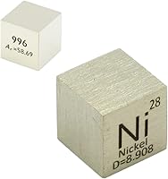 Vista 63 de Cubo de metal blando de indio en 99,995 % Cubo de elemento puro de 25,4 mm de densidad para coleccionista de elementos, tabla periódica, cazador