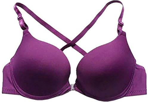 Image of Brachy Front Closure Push-Up Bra for Women, Padded Wired Seamless T-Shirt Bra, Multiway Strap Bra Invisible Fit