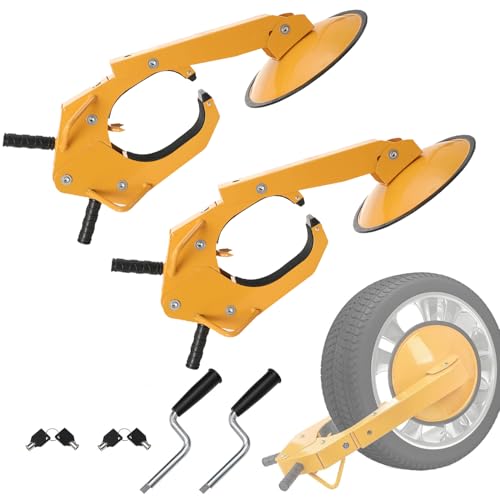ECUTEE Cepo para Coche 2 PCS Bloqueo de Rueda para Coche Antirrobo, Inmovilizador De Garra De Rueda, Garra De Neumático Bloqueo Universal De Ruedas pa...