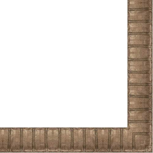 CountryArtHouse Picture Frame Moulding (Wood) 100ft bundle - Ornate Antique Silver Finish - 4.375" width - 3/4" rabbet depth