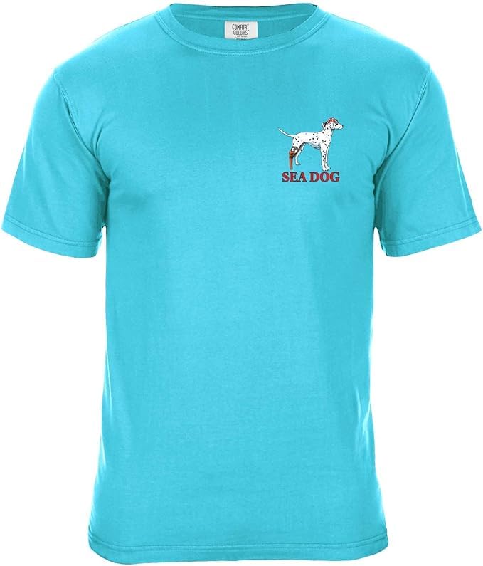 SEA DOG Ocean is Calling Vintage Graphic T-Shirt,Garment Dyed 100% Ringspun Cotton,Relaxed Fit, Printed in USA2