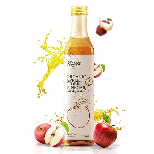 Miresi Natural & Organic Apple Cider Vinegar (500 ml) With 2x Mother & Made with Himalayan Apples | Unfiltered & Unrefined | Supports Weight Loss, Promotes Skin Hydration | Glass Bottle Packaging (B0B2PTGTX1) Amazon Price History, Amazon Price Tracker