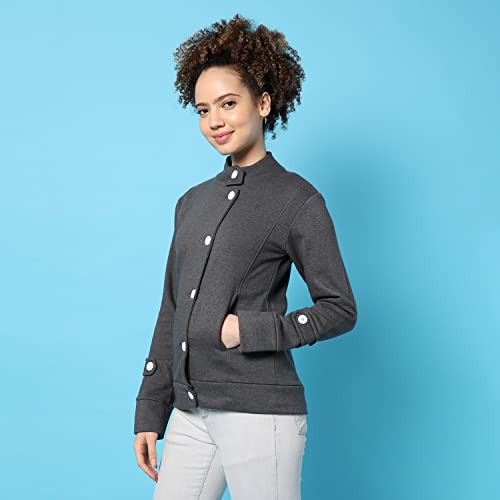 Image of PINACOLADA Women's Puffer Regular Fit Bomber Jacket For Winter Wear | Standing Collar | Full Sleeve | Zipper | Casual Jacket For Woman & Girl | Western Stylish Jacket For Women