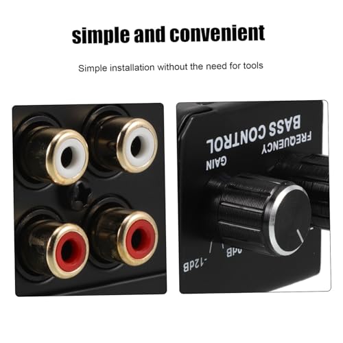 Control de graves para amplificador de coche Alipis con conexión RCA para subwoofer 2