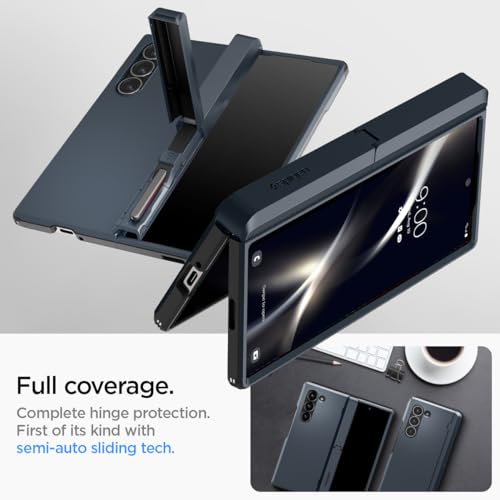 Image of Spigen Tough Armor Pro P | Samsung Galaxy Z Fold6 Case [Hinge Protection] [Kickstand] [S Pen Holder] Galaxy Z Fold 6 Back Cover | PC - Metal Slate