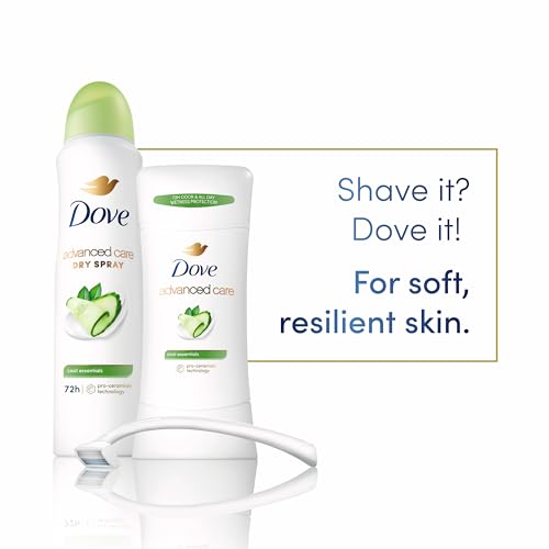 Dove Advanced Care Antiperspirant Deodorant Stick Cool Essentials for Helping Repair Skin Barrier After Shaving, with 72-Hour Sweat & Odor Protection, 2.6 oz