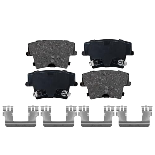 Image of Detroit Axle - Rear Brake Kit for 2006-2020 Dodge Charger 2007-2008 Magnum 13.78 inch inch Drilled and Slotted Disc Brake Rotors Ceramic Brakes Pads Replacement