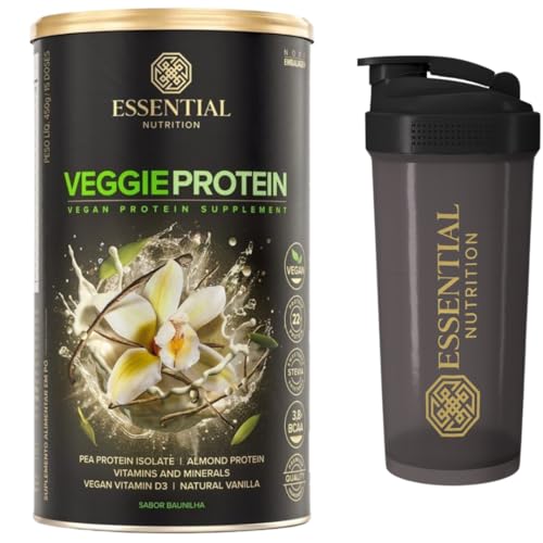 Veggie Whey Protein - Essential Nutrition - Vanilla (Baunilha) + Coqueteleira Oficial (Proteína Isolada vegana/vegetariana)