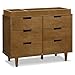 Marley 6-Drawer Dresser - Baby Dresser for Nursery - Kids Bedroom Furniture - Double Chest of Drawers for Toddler Boys and Girls - Versatile Wood Dresser for Living Room, Hallway - Walnut