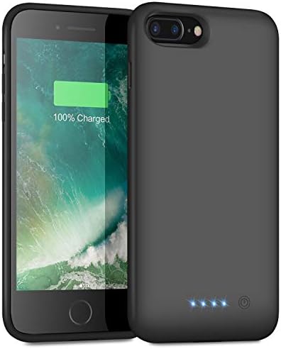 Battery Case for iPhone 8plus/7plus/6 Plus/6s Plus, 8500mAh Protective Portable Charging Case Rechargeable Extended Battery Pack for Apple iPhone 8plus/7plus/6 Plus/6s Plus(5.5') Black