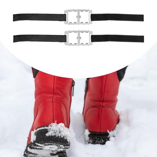 Dynwave 2Pcs Crampons para Botas de Caminhada Gelo Neve Grippers Calçados Leves Portáteis Neve Grips