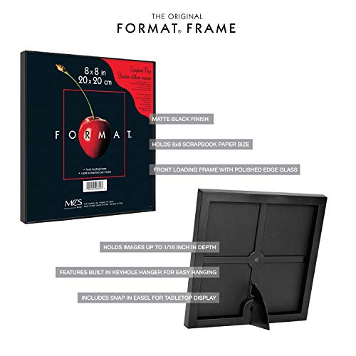 Mcs Format Frame, Black, 8 X 8 In, 12 Pk #TOP3