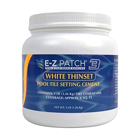 E-Z Patch 3 Thinset Pool Tile Setting Cement - White - 3lbs EZP-132 Cover