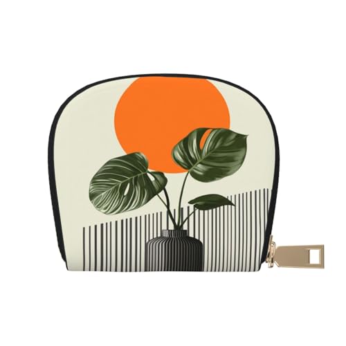 ASDJHFABKY Paquete de tarjetas estéticas bohemias abstractas de piel con diseño de hoja de naturaleza, moderna, minimalista, billetera de crucero, pasajeros, llave de cabina y funda para tarjetas de