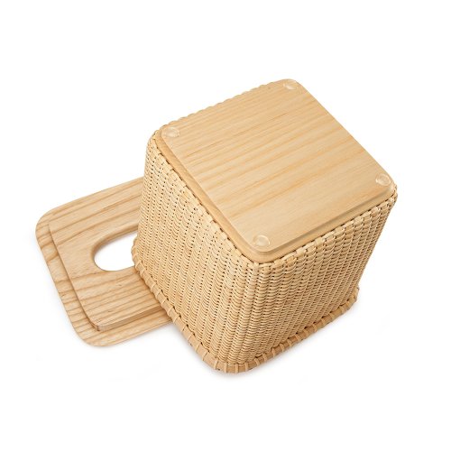 Teng Tian Rattan Tissue Holders Modern Square Paper Facial Tissue Box Extraction Paper Rectangular Holder For Storage On Bathroom Vanity Countertop Bedroom Dresser #TOP2