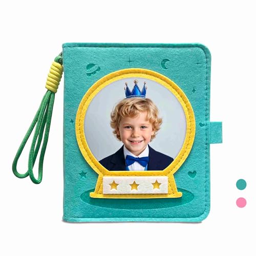 Small Mini Kids Photo Album 5x6, Soft & Durable Kids Scrapbook for Boys & Girls, Holds 100 Photos,Perfect Photo Album Gift for Boys, Girls, New Parents, Birthday & Family (Blue