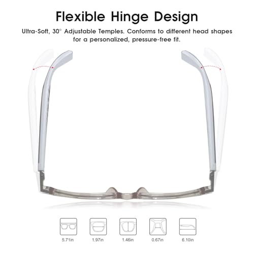 Image of AI Smart Glasses for Women with Stylish Rose-Gold Thin Temples | Real-Time Translation - 164 Languages, Color-Changing Lenses, Lightweight, Free App, Bluetooth Glasses for Travel Working