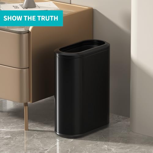 Caneca de Basura Ovalada 9L Negro sin Tapa miniatura 2